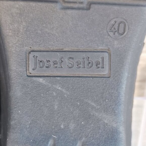 Josef Seibel Clogs size EU 40, US 9.5 Black Leather Slip On Comfort Chunky Mule - Picture 8 of 14